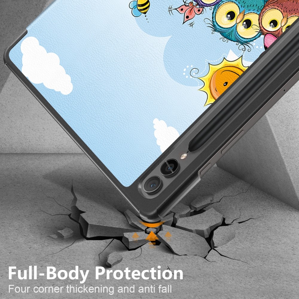 Nyomtatás intelligens záró tok Samsung Galaxy Tab S9 FE+ - állatokhoz