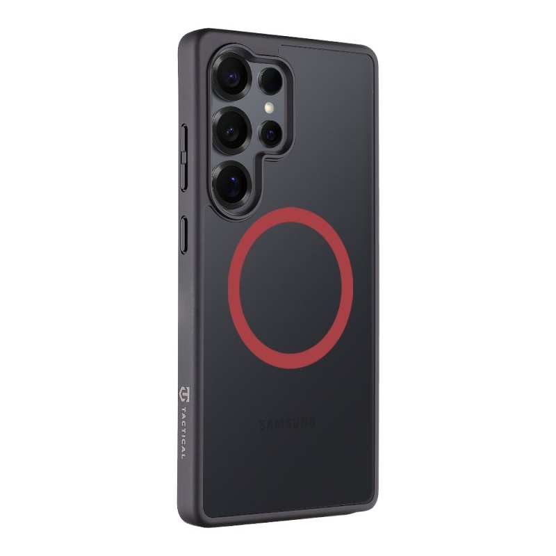 Taktikai MagForce Hyperstealth 2.0 borító a Samsung Galaxy S25 Ultra fekete/piros színű készülékhez