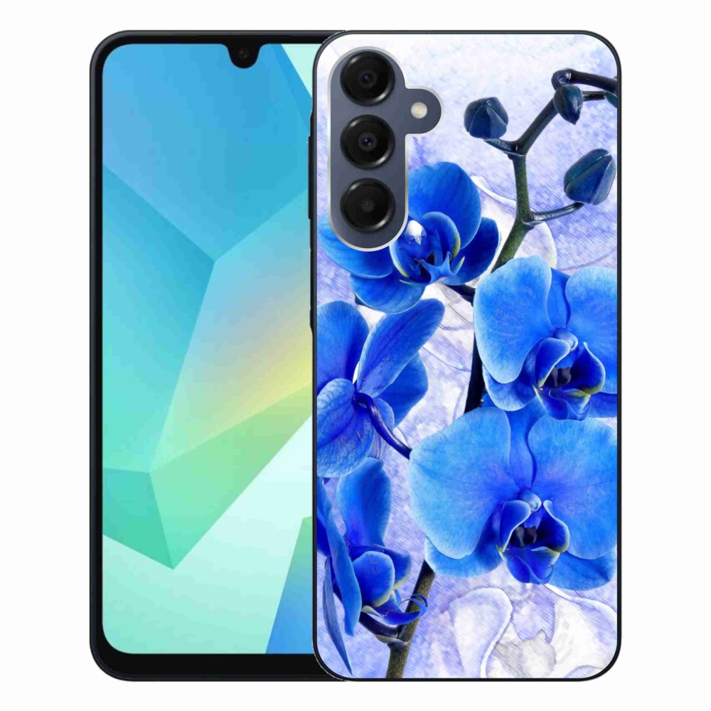 Gél védőhuzat mmCase Samsung Galaxy A16 4G/5G - kék virágok