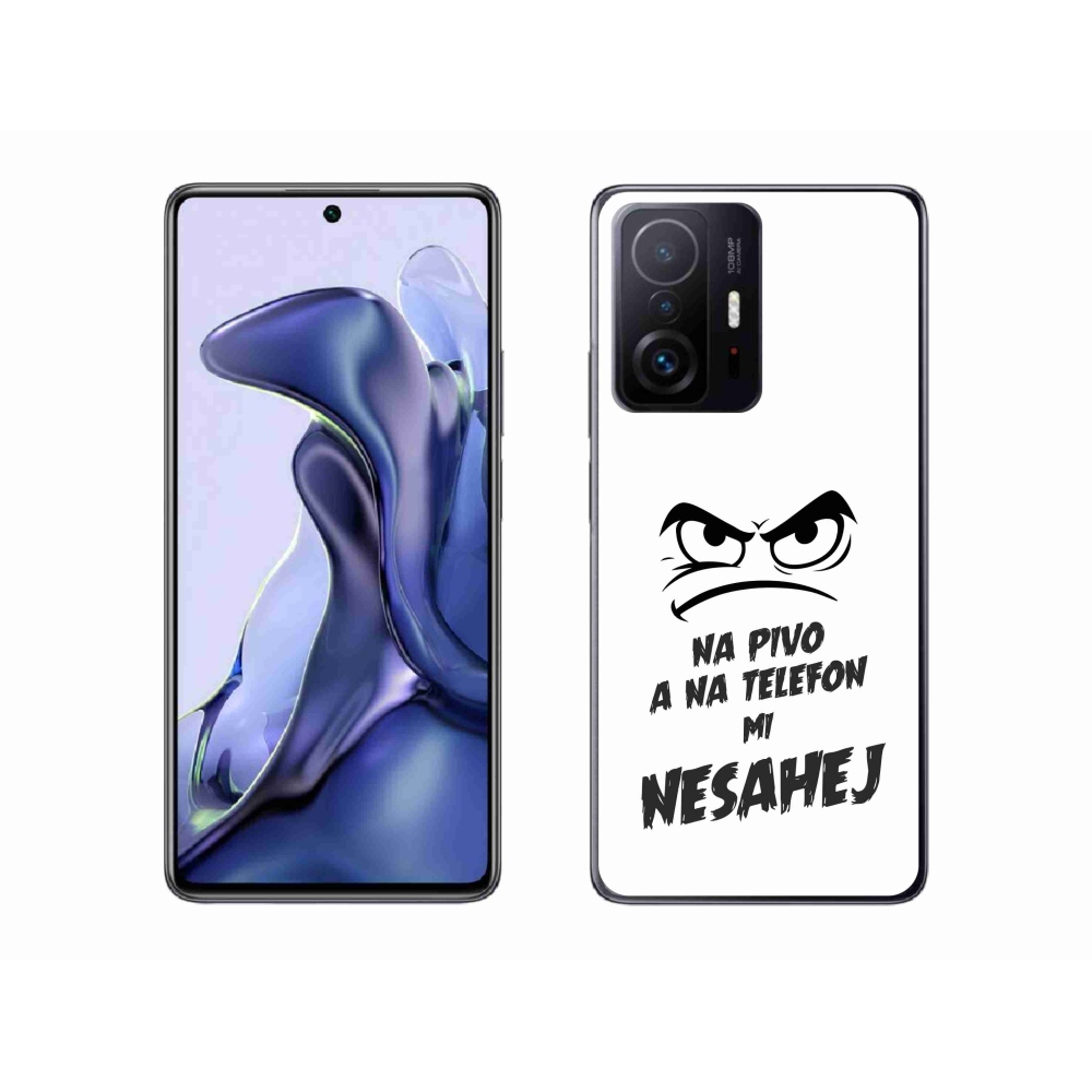 Gél borító mmCase a Xiaomi 11T-hez - sör motívum 2 fehér háttérrel