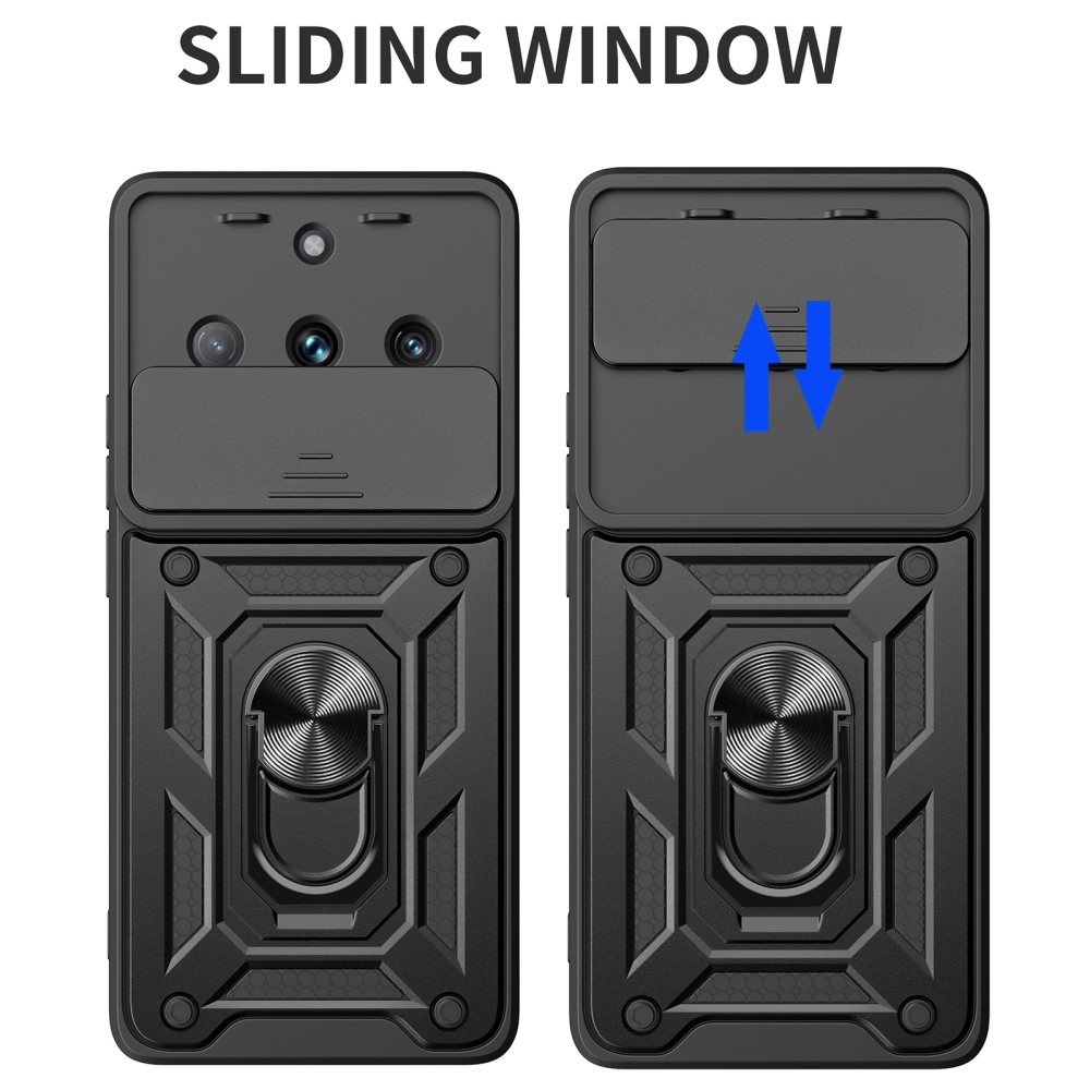 Tartós csúszóborítás a Realme 11 Pro 5G/11 Pro+ 5G készülékhez - Fekete