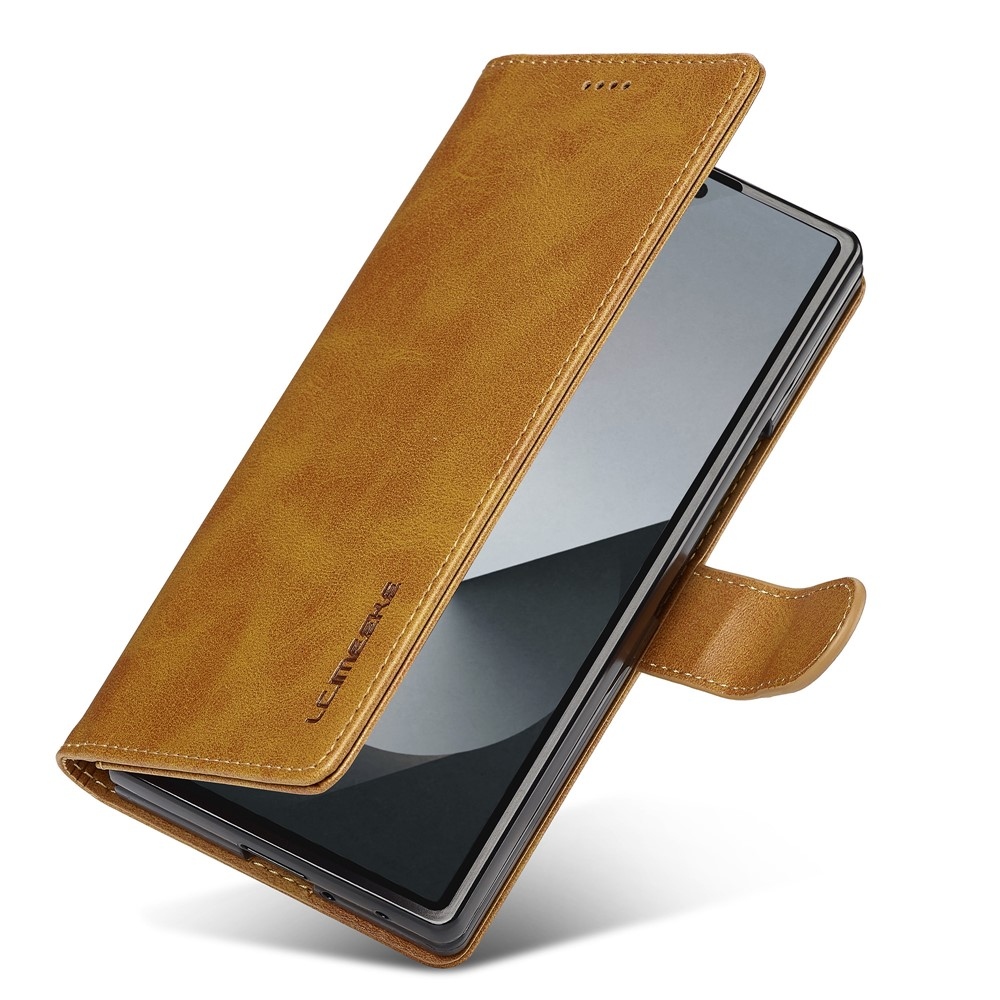 IMEEKE könyvtáska Samsung Galaxy Z Fold7 5G - sárga