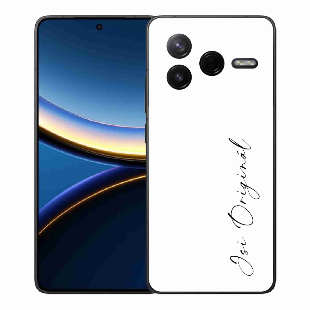 Gél borító mmCase a Xiaomi Poco F7 Pro számára - te vagy az eredeti fehér háttér