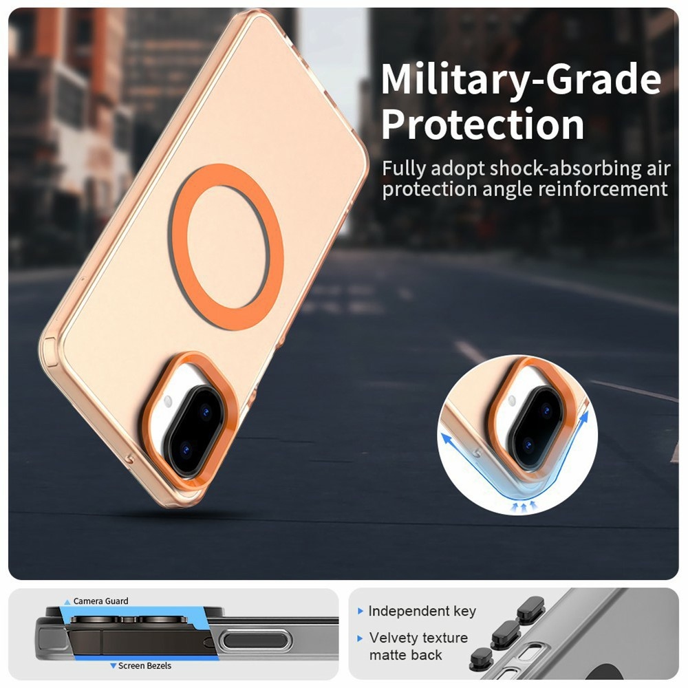 Candy zselés tok MagSafe Samsung Galaxy A07 4G - narancssárga