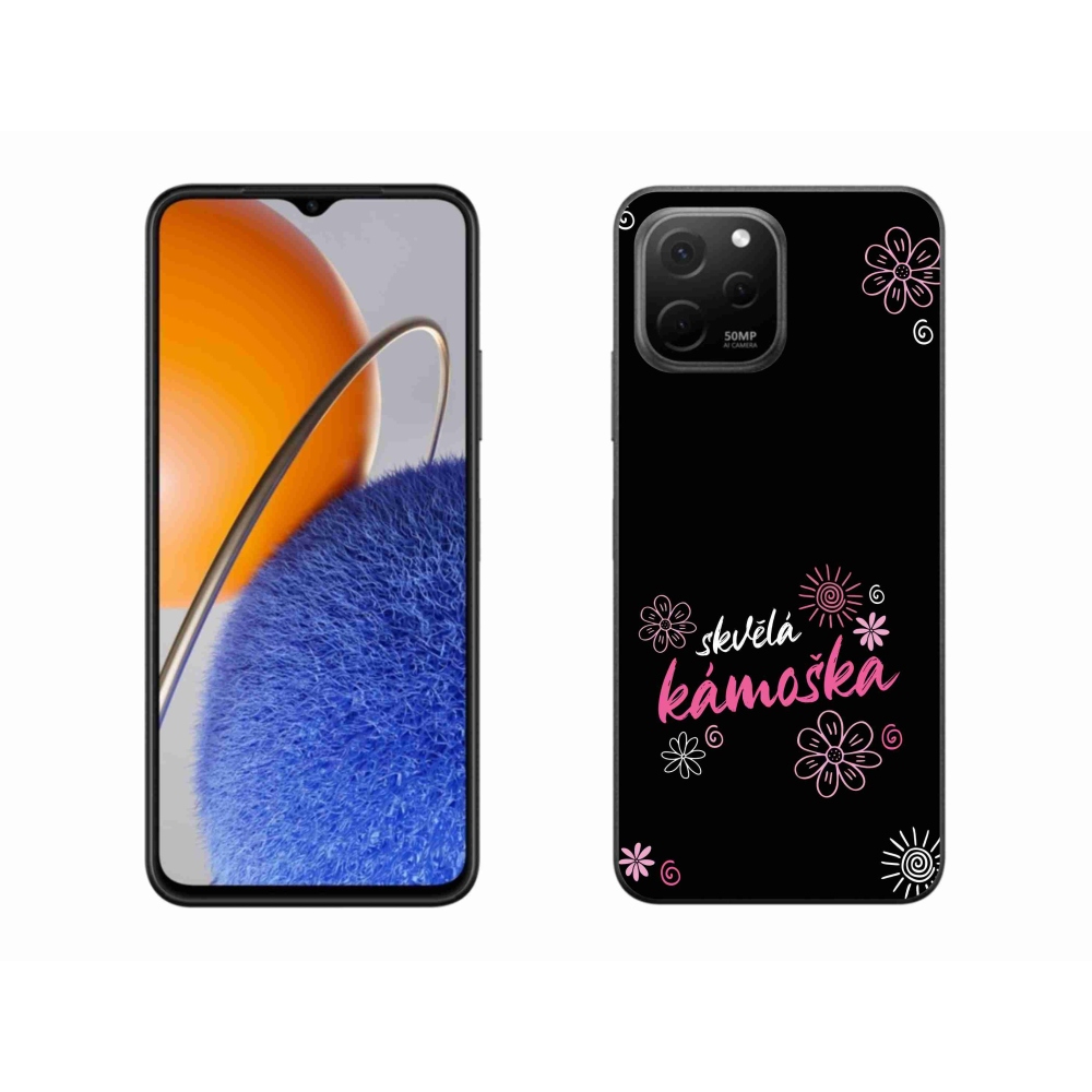 Gél borító mmCase a Huawei Nova Y61-en - nagyszerű haver fekete háttérrel