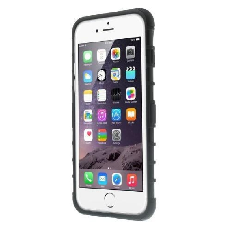 Kültéri tartós hibrid tok iPhone 6s Plus és 6 Plus készülékhez - fekete