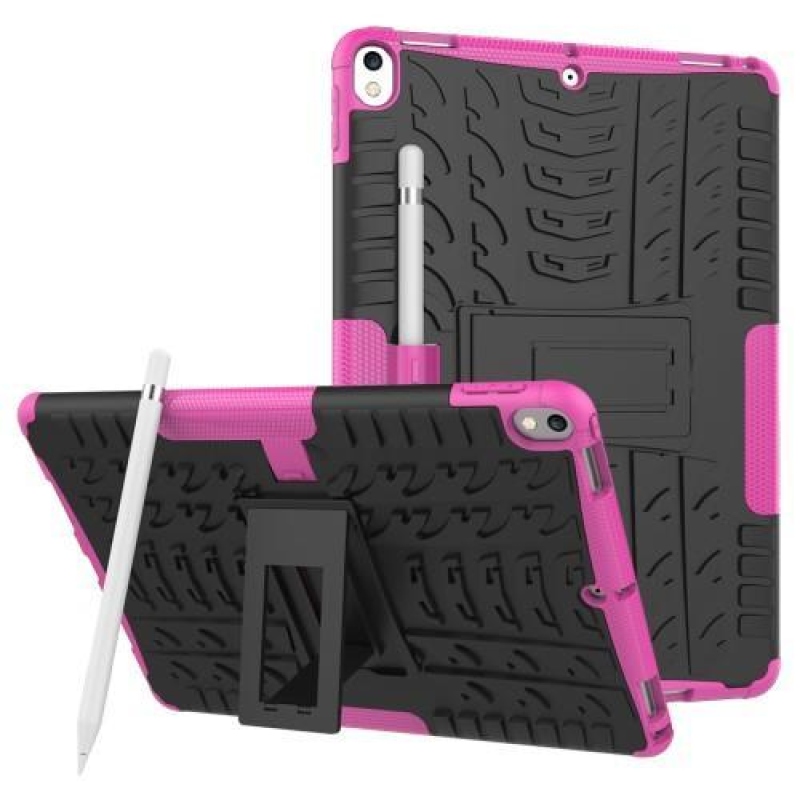 Kültéri tartós tok állvánnyal iPad Pro 10.5 készülékhez - rózsaszínű