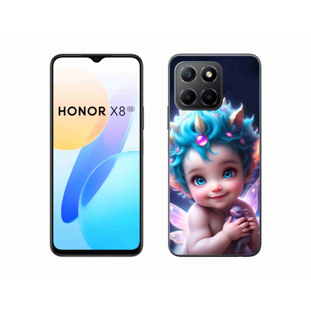 Gél borítás mmCase a Honor X8 5G számára - baba pillangószárnyakkal