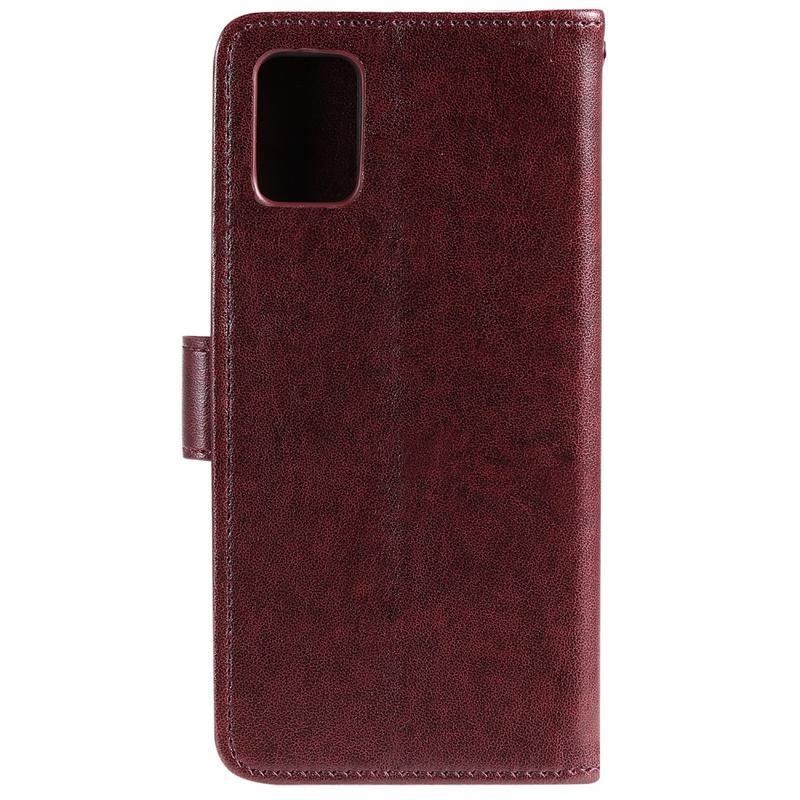 Baglyok PU bőr pénztárca tok Huawei P40-hez - barna