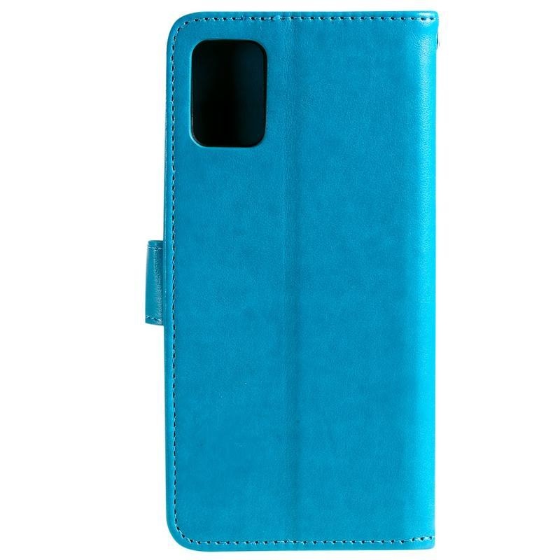 Baglyok PU bőr pénztárca tok Huawei P40-hez - kék