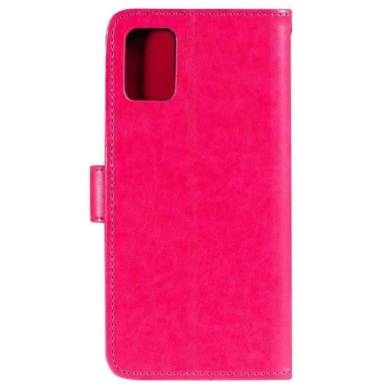 Baglyok PU bőr pénztárca tok Huawei P40 - rózsaszínű