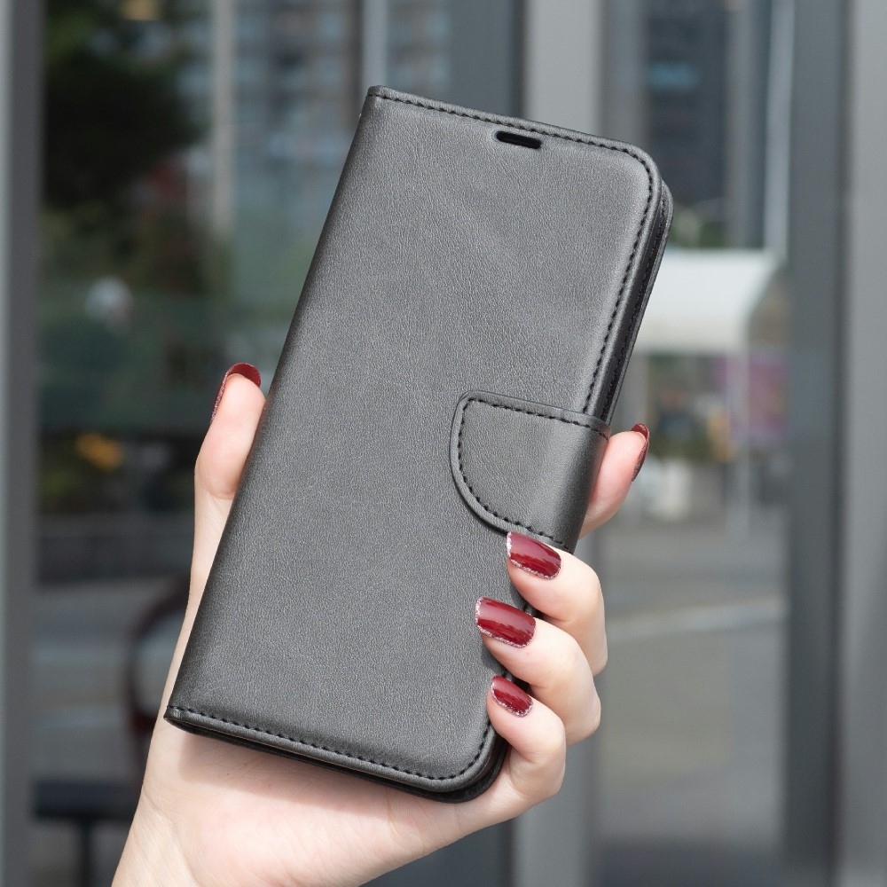 Könyves tok Samsung Galaxy S25 Edge készülékhez - fekete