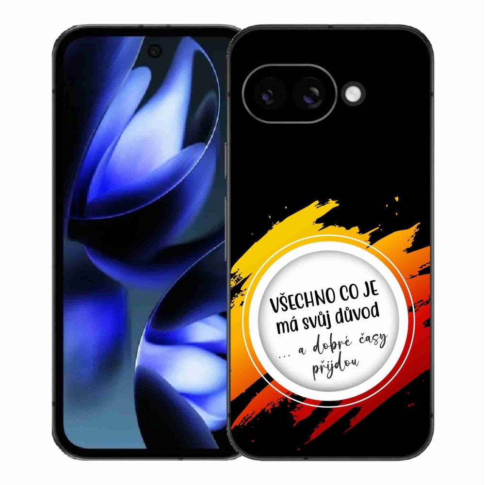 Gél borítás mmCase a Google Pixel 9a - Idézet 3 fekete háttérrel