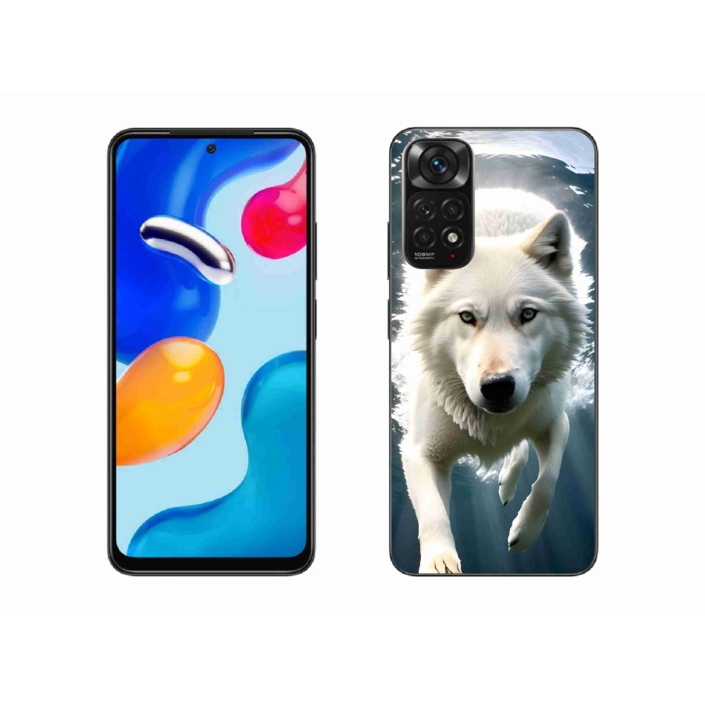 Gél borítás mmCase a Xiaomi Redmi Note 11 4G készülékhez - fehér farkas