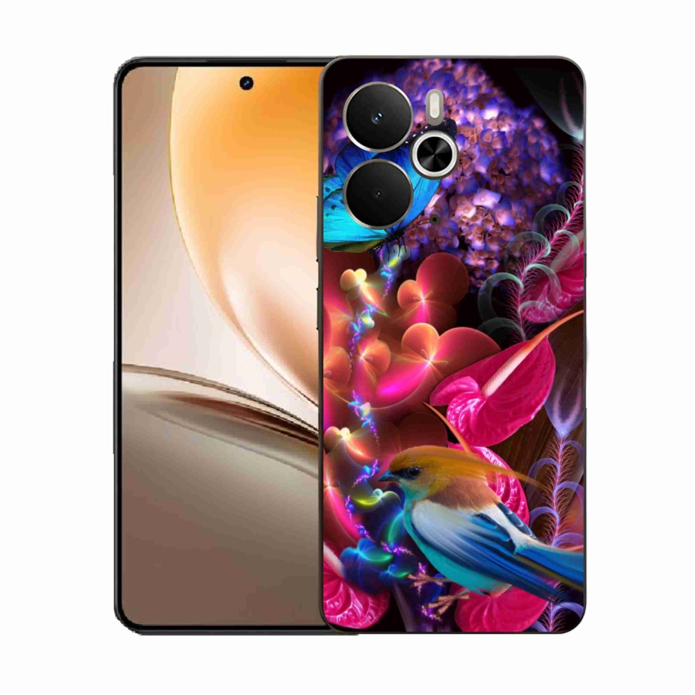 Gél borító mmCase a Realme 14 5G készülékhez - színes virágok