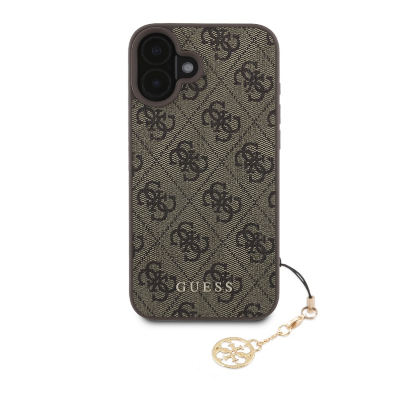 Guess 4G Charm hátlap iPhone 16 Plushoz Tone on Tone Barna