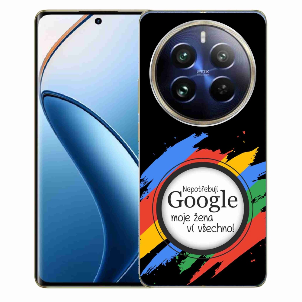 Gél borítás mmCase a Realme 12 Pro 5G/12 Pro+ 5G - a nő mindent tud fekete háttérrel