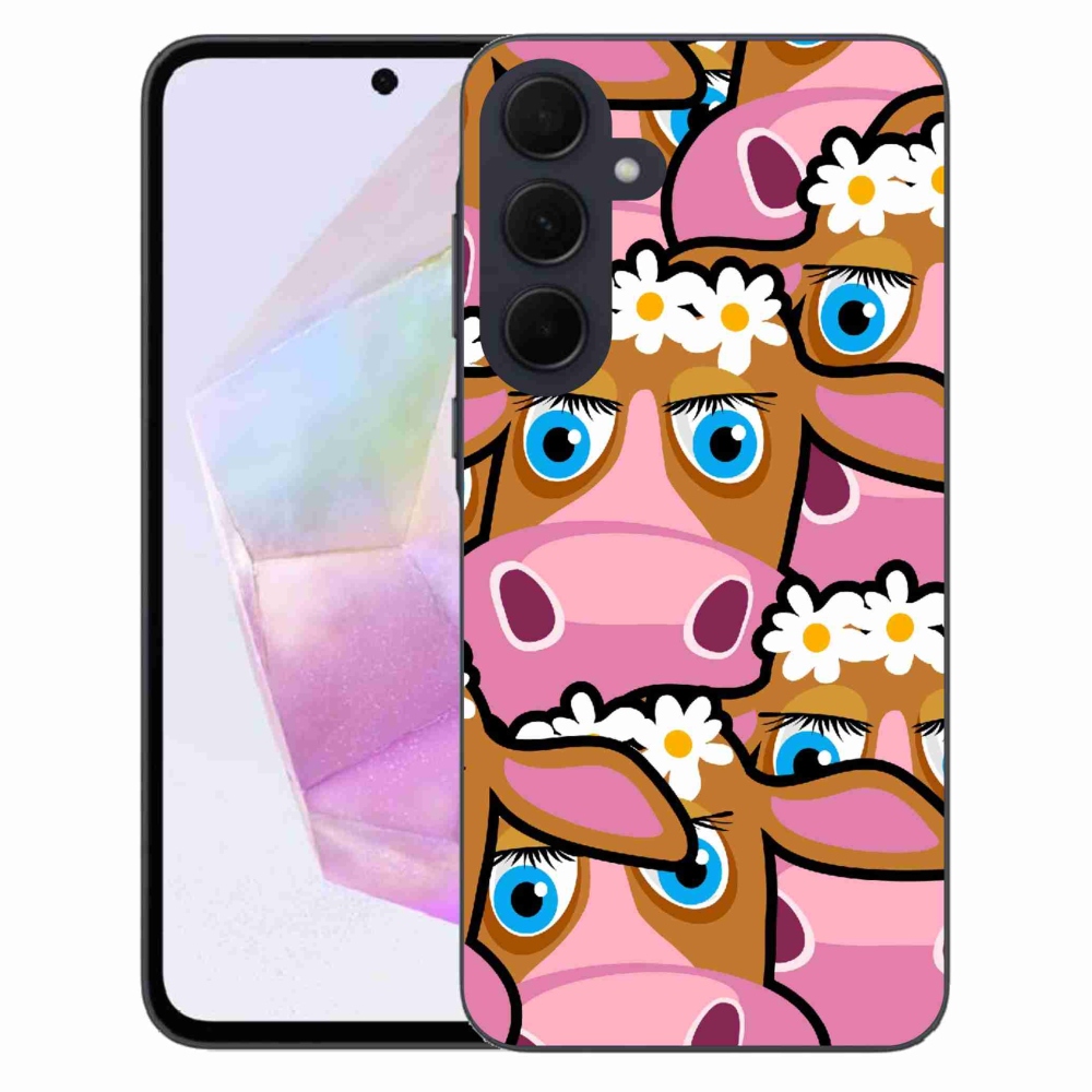 Gél borítás mmCase Samsung Galaxy A35 5G - rajzfilm tehenekhez