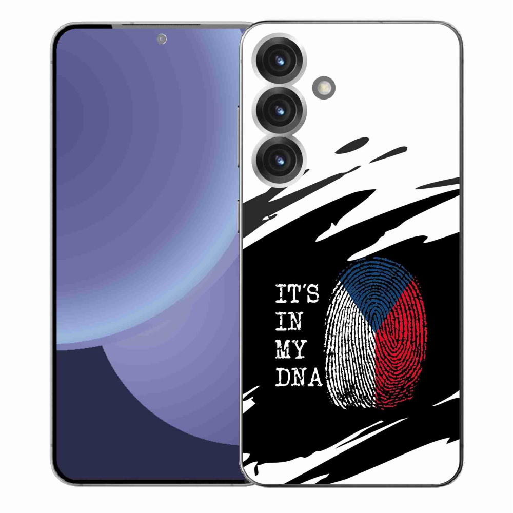 Gél borító mmCase Samsung Galaxy S25+ - zászlós ujjlenyomat fekete és fehér háttérrel