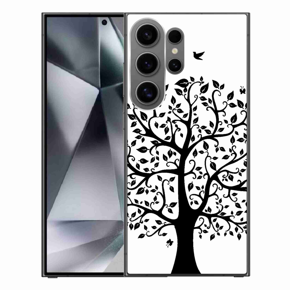 Zselés borítás mmCase Samsung Galaxy S24 Ultra - fekete-fehér fa