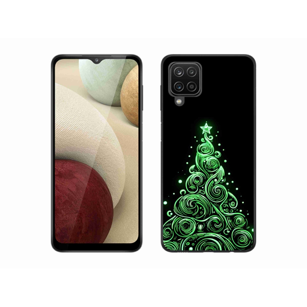 Gél borítás mmCase Samsung Galaxy A12 készülékhez - neon karácsonyfa 3