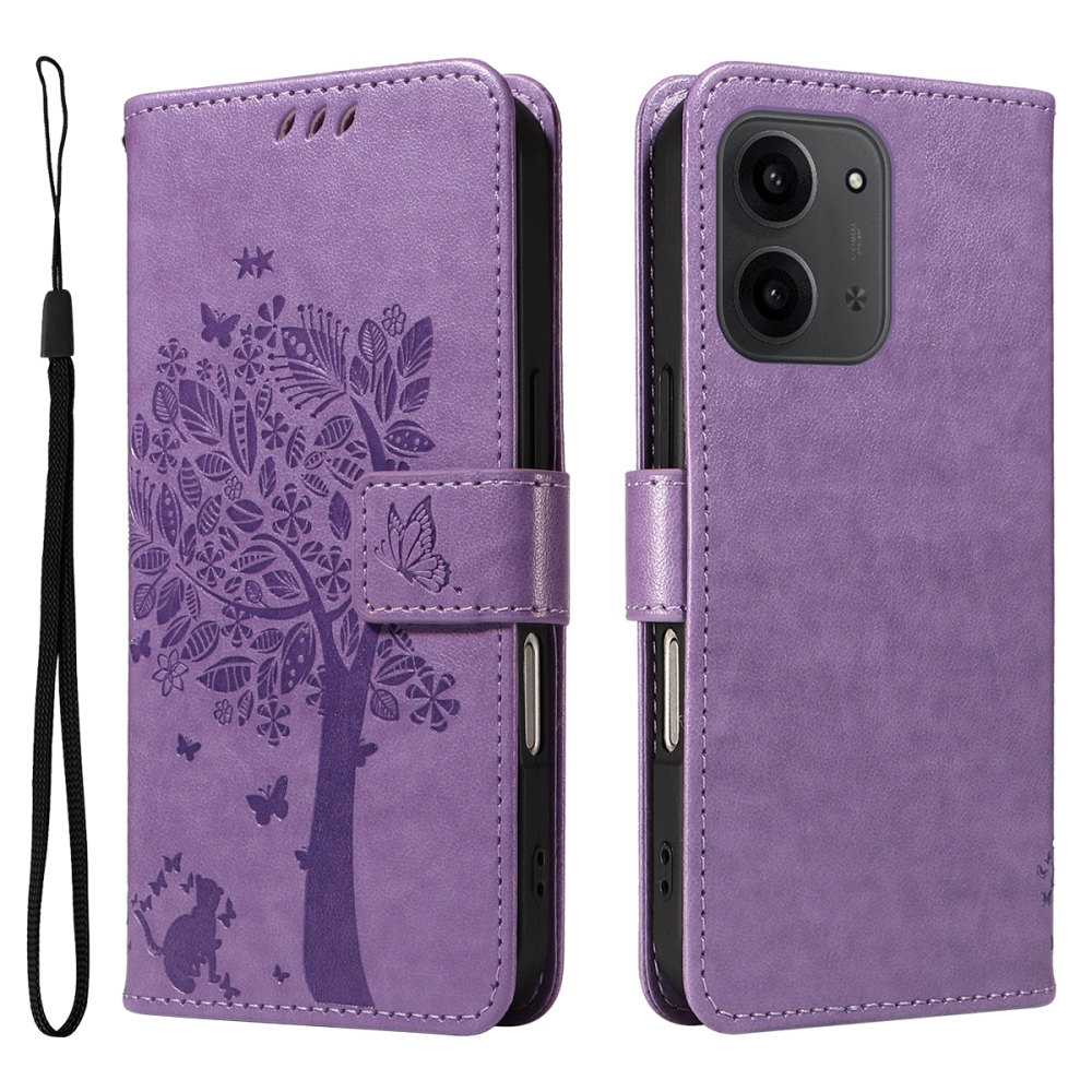 Fák könyve tok Xiaomi Redmi 15C 4G/5G (173mm) - világos lila