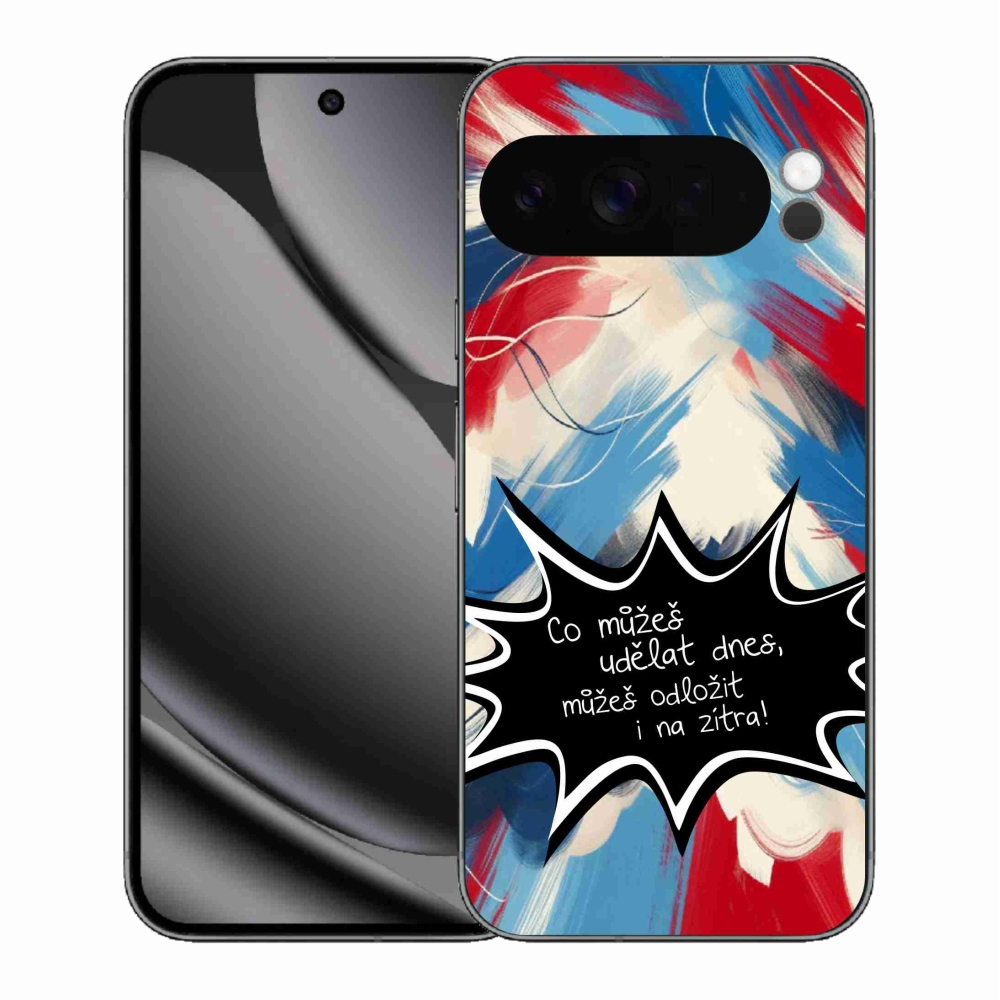 Gél borítás mmCase a Google Pixel 10 Pro XL-hez - vicces szöveg 9 fekete háttér