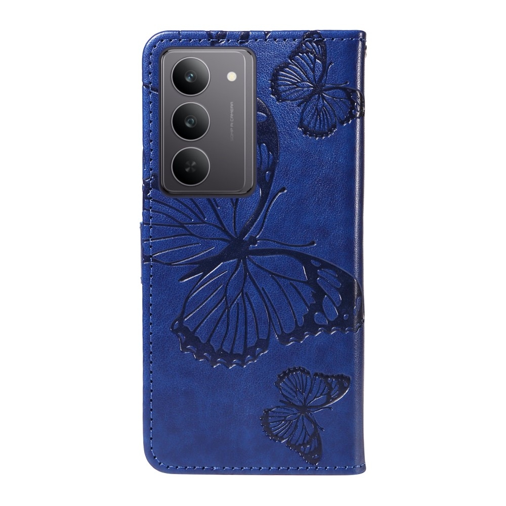 Nagy pillangó könyvtáska a Realme C75 készülékhez - kék