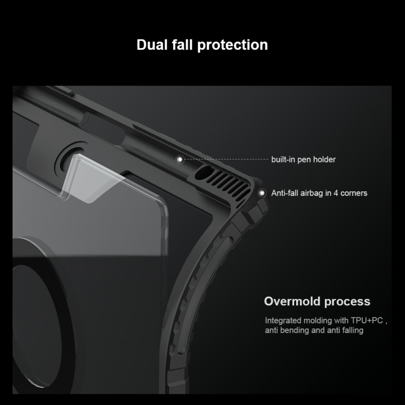 Nillkin Bumper Link billentyűzet tok (háttérvilágításos verzió) iPad Pro 13 2024 Fekete