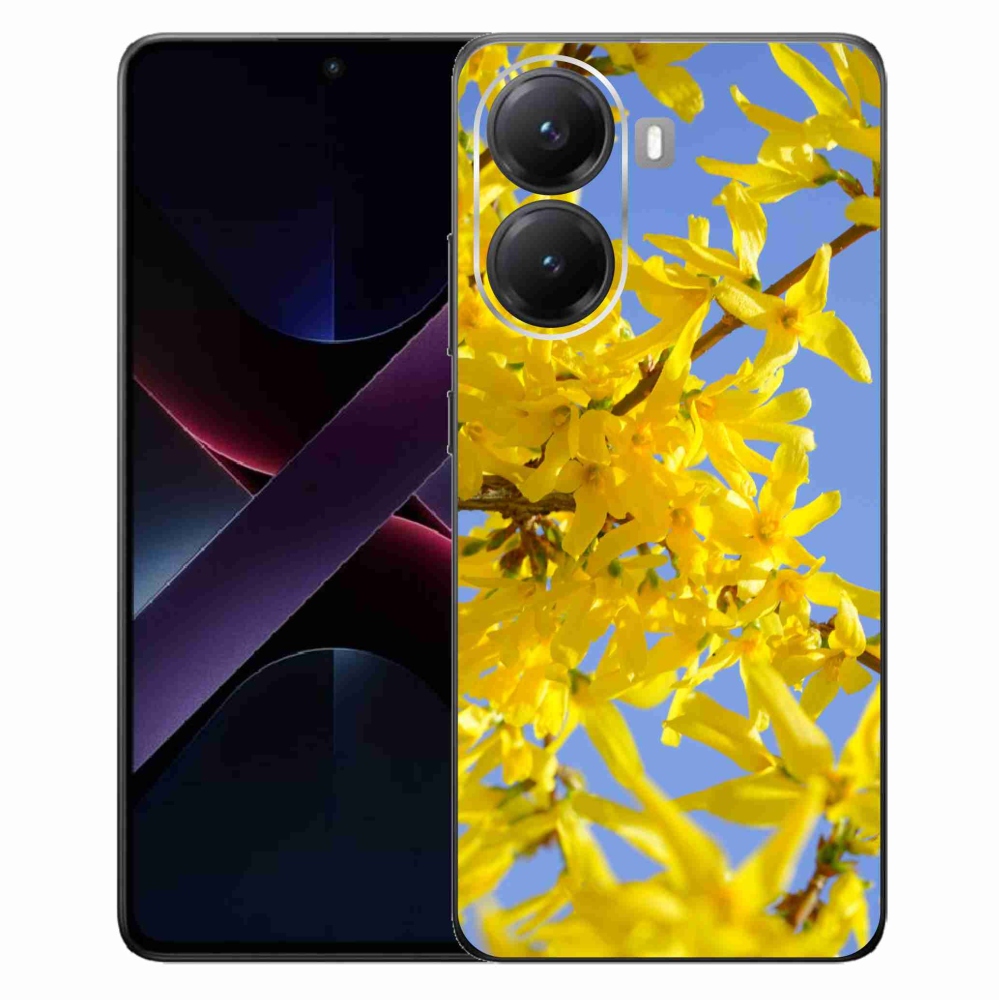Gél borítás mmCase a Xiaomi Poco X7 Pro 5G számára - sárga virágok