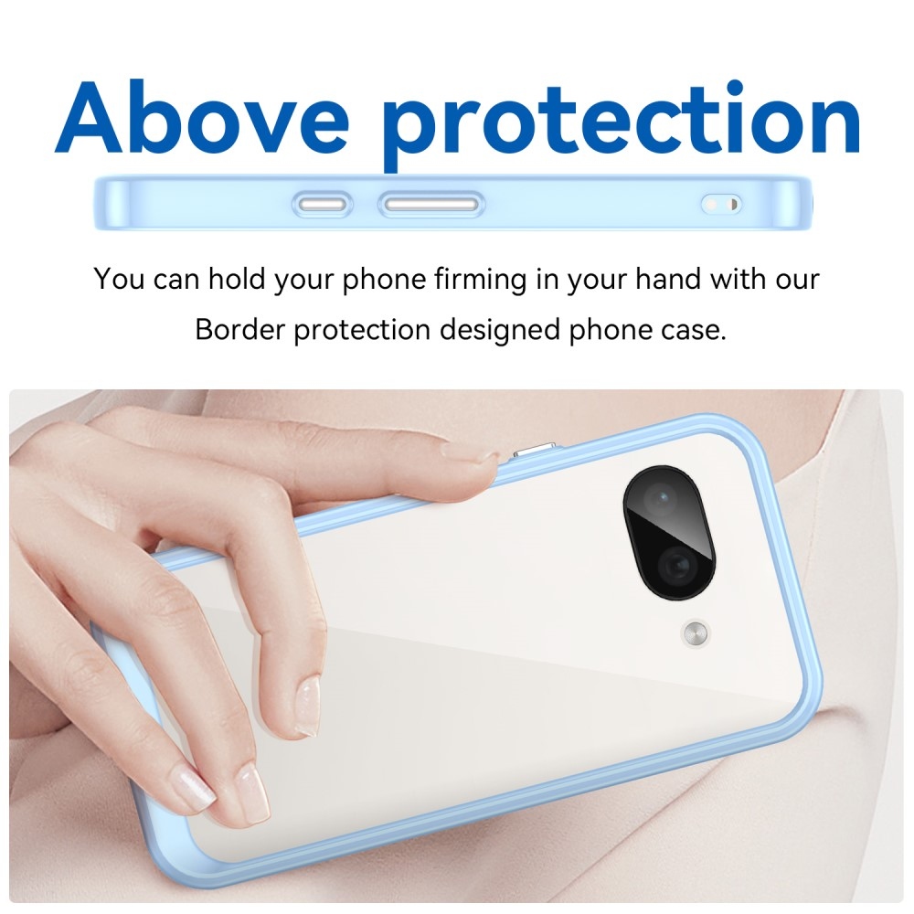 Gél tok kemény hátlappal a Google Pixel 9a készülékhez - kék