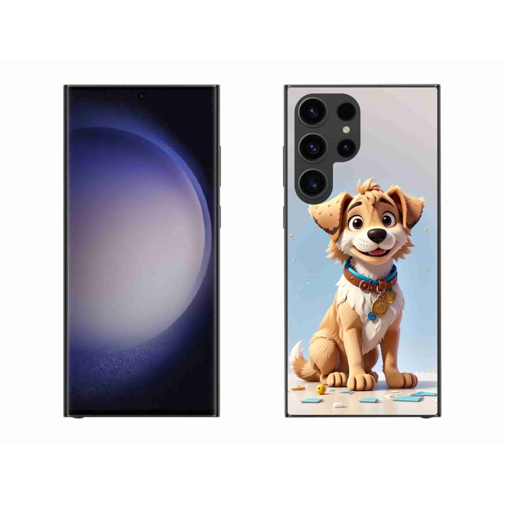 Gél borítás mmCase Samsung Galaxy S23 Ultra 5G - rajzfilm kölyökkutyushoz