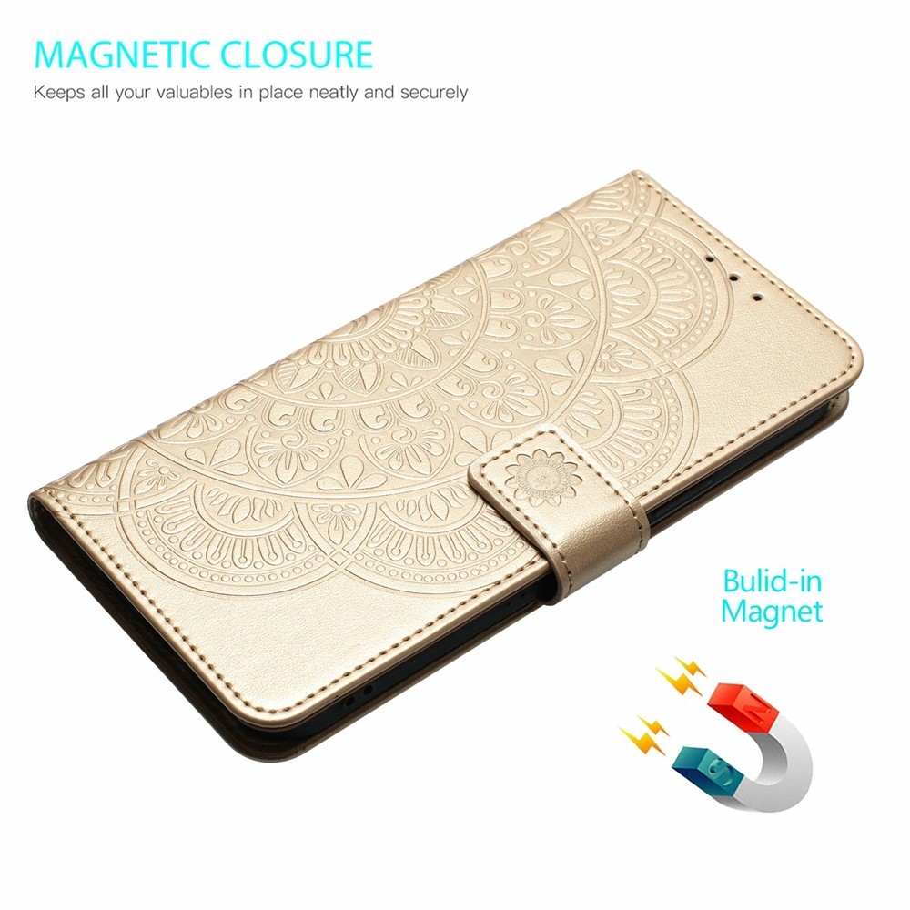 Mandala könyv tok Xiaomi 15T-hez - arany színű