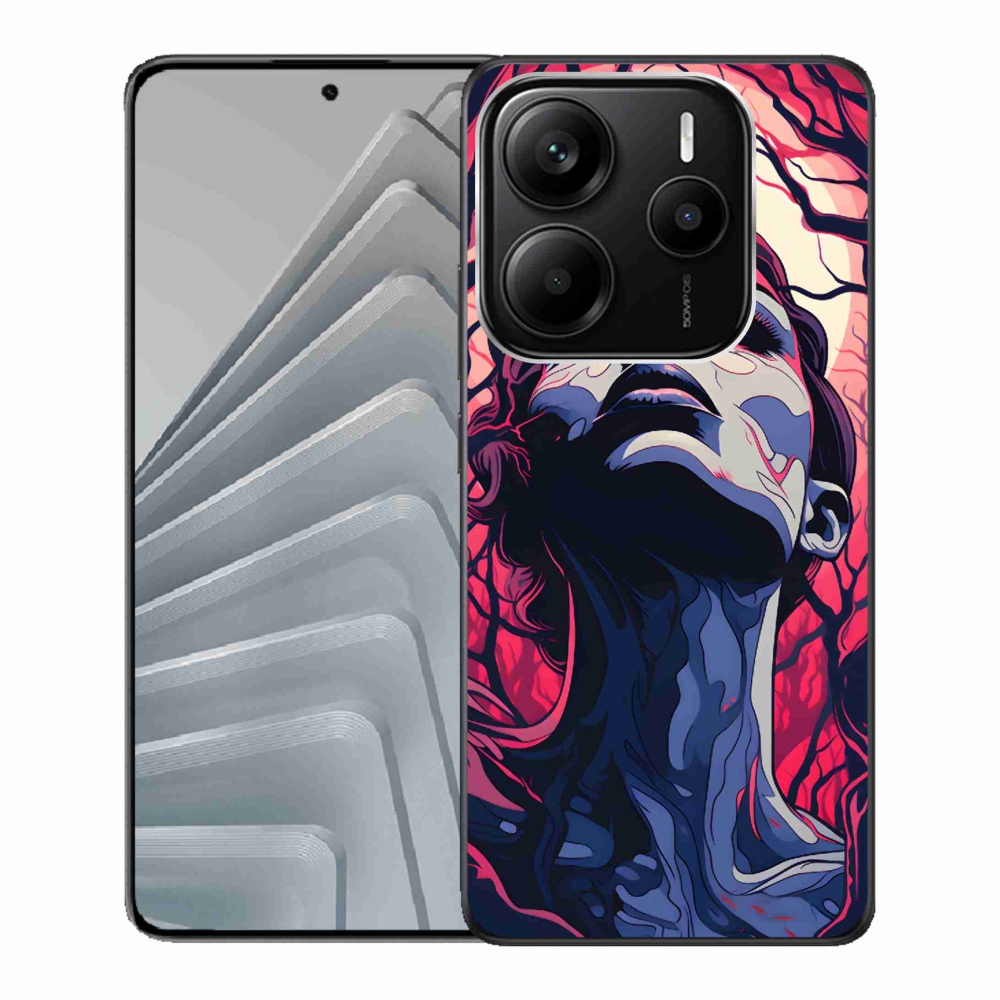 Gél borítás mmCase a Xiaomi Redmi Note 14 5G számára - absztrakt arc