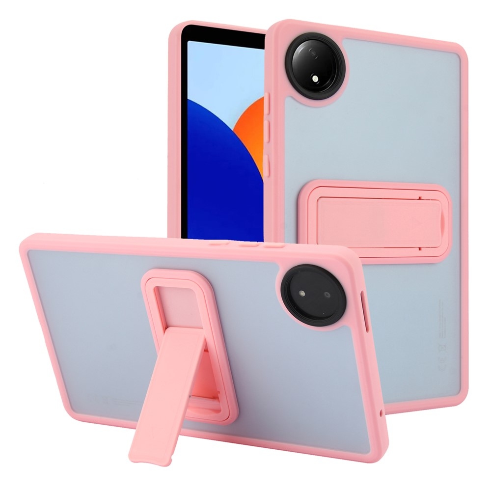 Skiny zselés tok fix hátlappal és flip állvánnyal Xiaomi Redmi Pad SE 8.7-hez - rózsaszínű