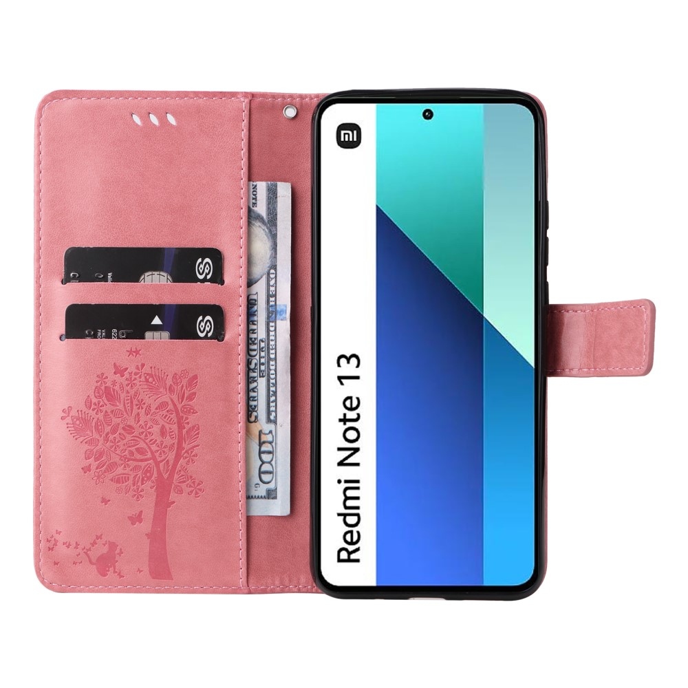 Fák könyve tok Xiaomi Redmi Note 13-hoz - rózsaszín