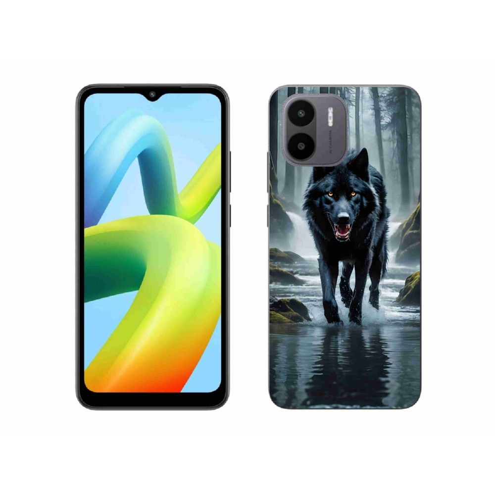 Zselés borítás mmCase a Xiaomi Redmi A1/Redmi A2 készülékhez - fekete farkas