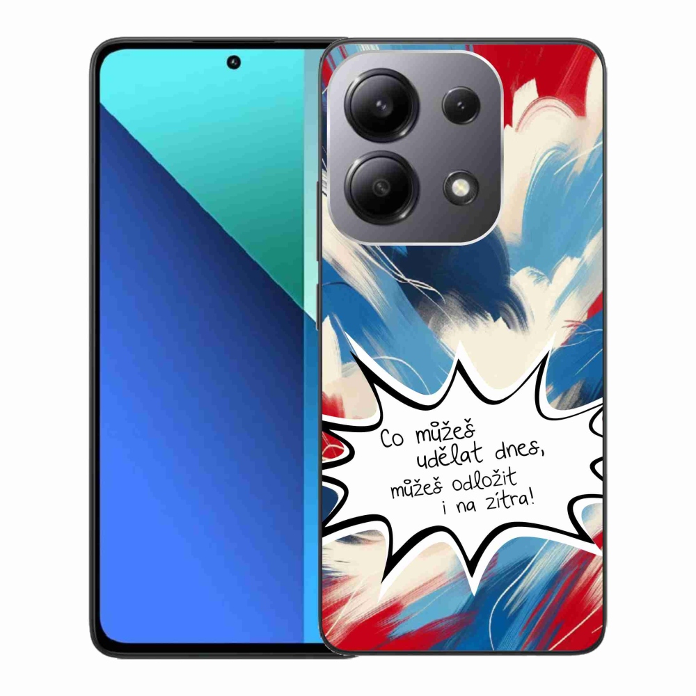 Gél borító mmCase a Xiaomi Redmi Note 13-hoz - vicces szöveg 9 fehér háttérrel