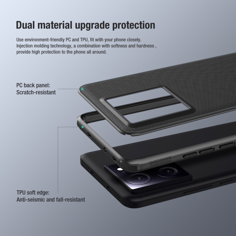 Nillkin Super Frosted PRO hátlap a Xiaomi 13T/13T Pro számára Fekete