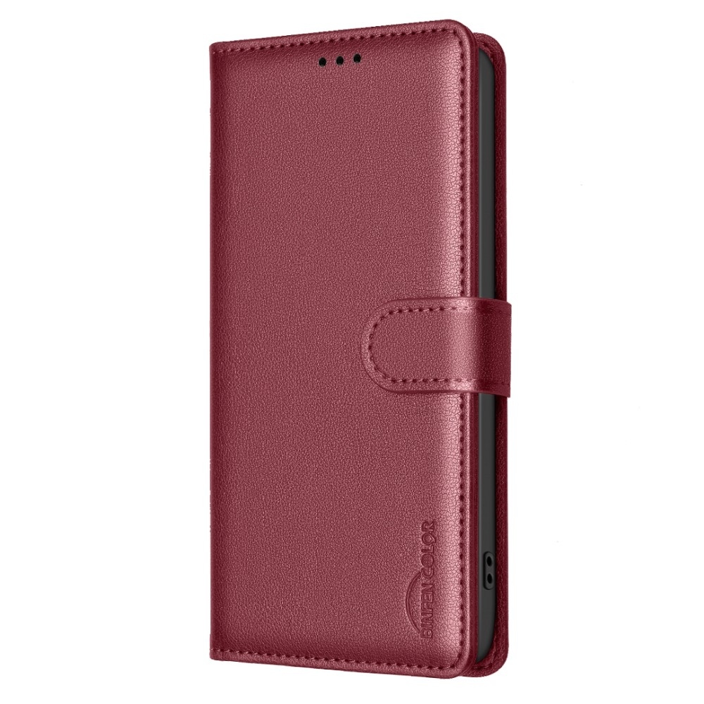 BINFEN könyv tok Xiaomi 15 Pro-hoz - piros