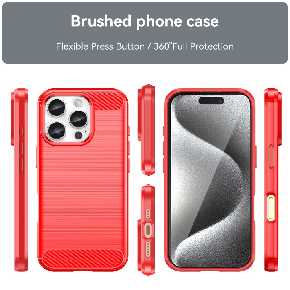 Szénálló zselés tok iPhone 16 Pro készülékhez - piros