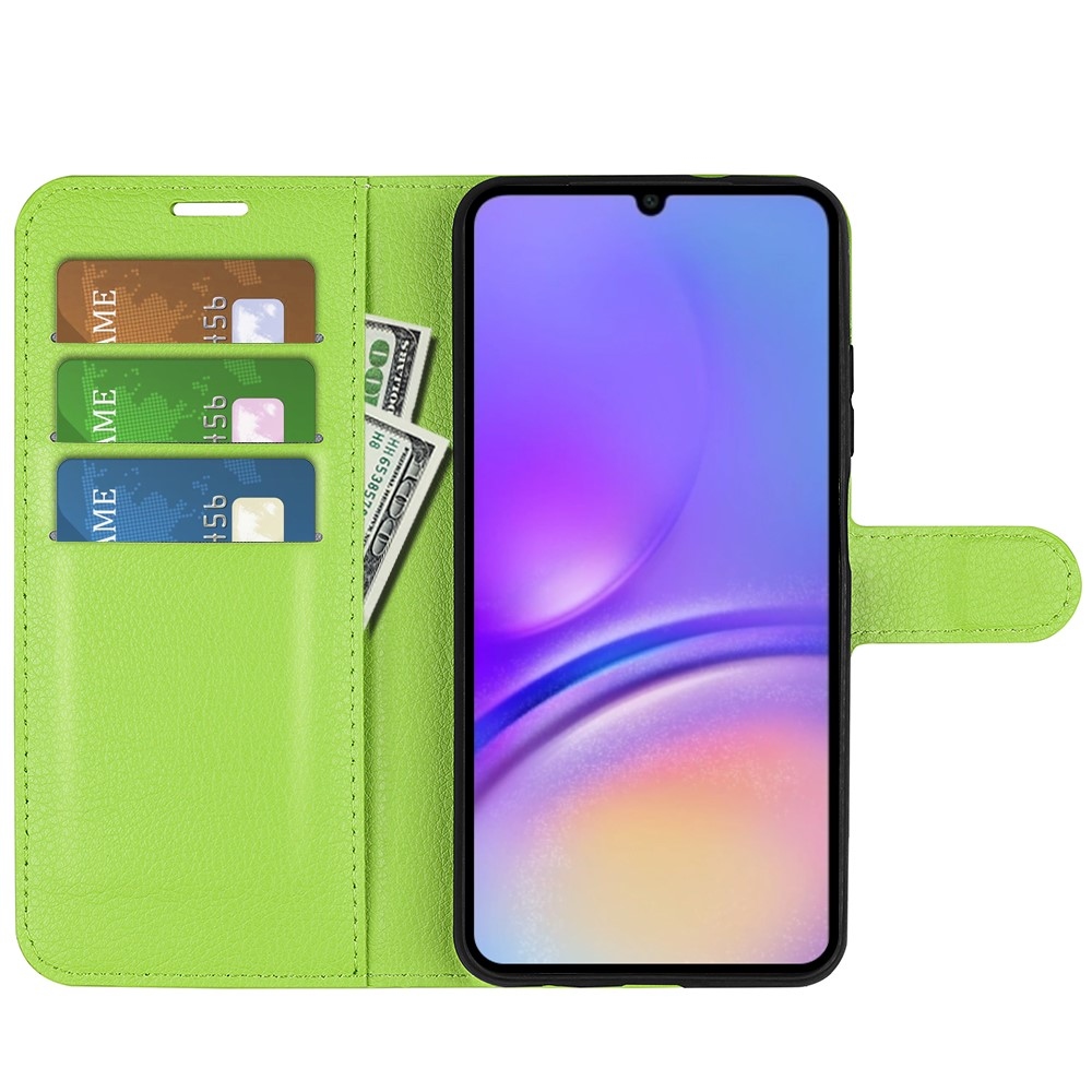 Litchi könyv tok Samsung Galaxy A07 4G - zöld