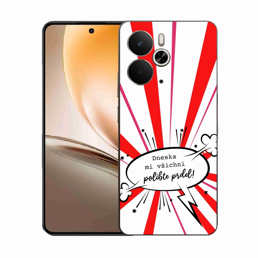Gél borító mmCase a Realme 14 5G készülékhez - vicces szöveg 15 fehér háttérrel