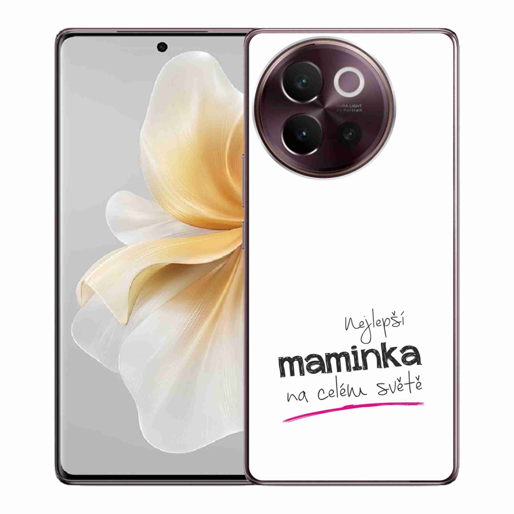 Gélburkolat mmCase a Vivo V40 Lite 5G-n - legjobb anya 4 fehér háttérrel