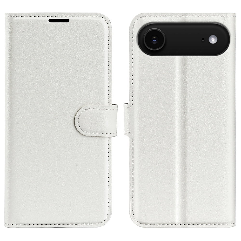 Litchi könyvtáska iPhone 17 Air készülékhez - fehér