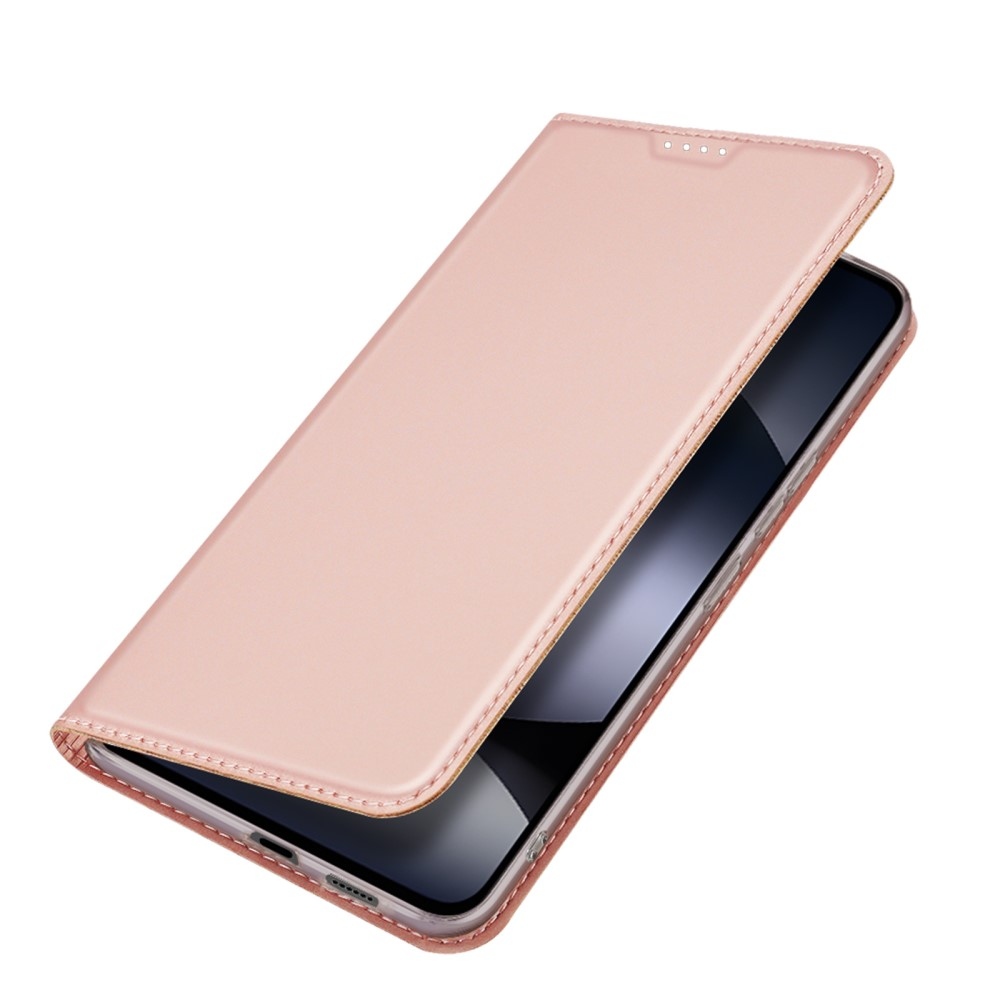 DUX könyv tok Xiaomi Redmi Note 14-hez - rózsaarany színben