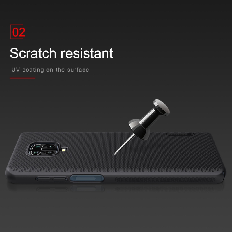 Nillkin Super Frosted Back Cover for Xiaomi Redmi Note 9 Pro/9S/9 Pro Max fekete