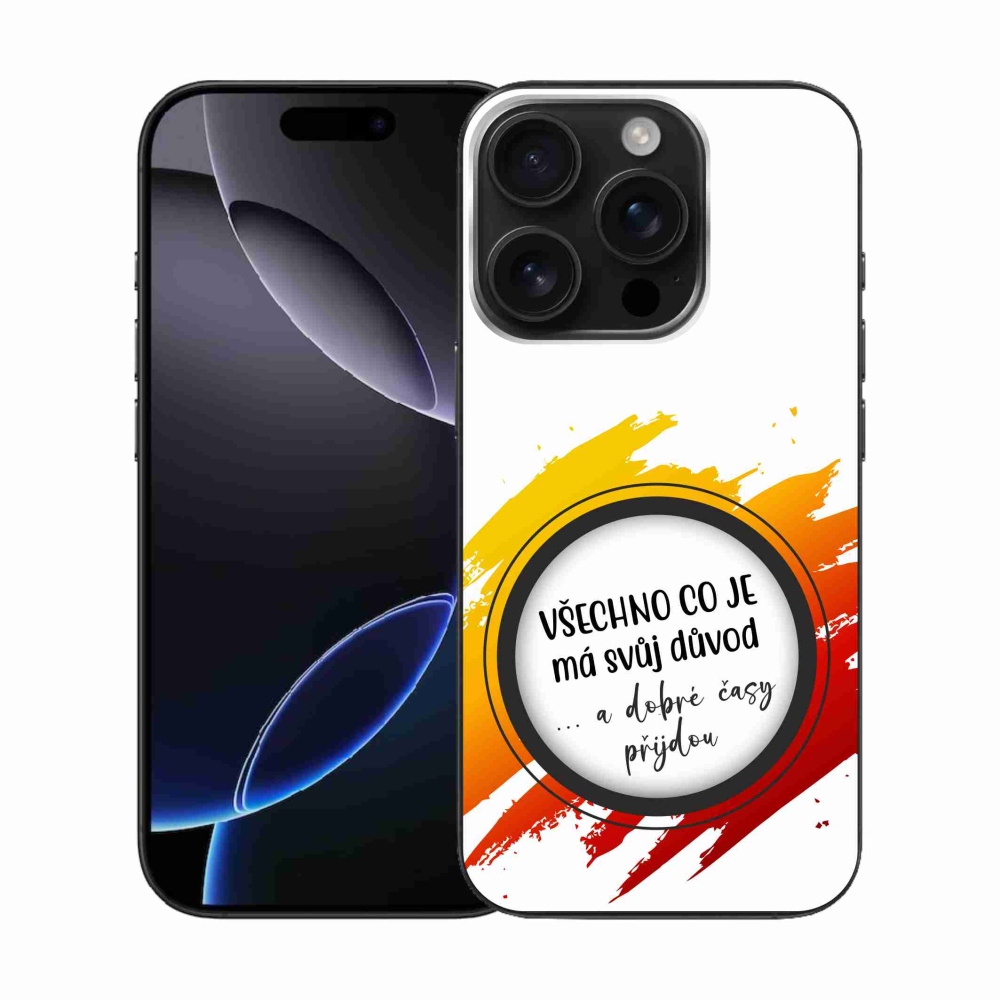 Zselés borítás mmCase iPhone 16 Pro készülékhez - idézet 3 fehér háttér