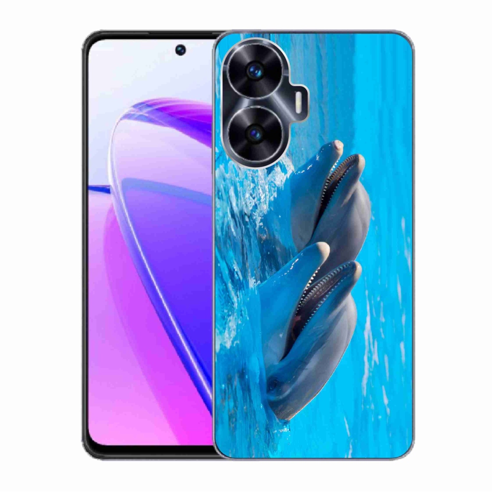 Zselés borítás mmCase a Realme C55 készülékhez - delfinek