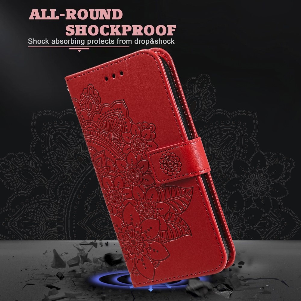 Mandala könyvtáska Xiaomi 13T/13T Pro készülékhez - piros